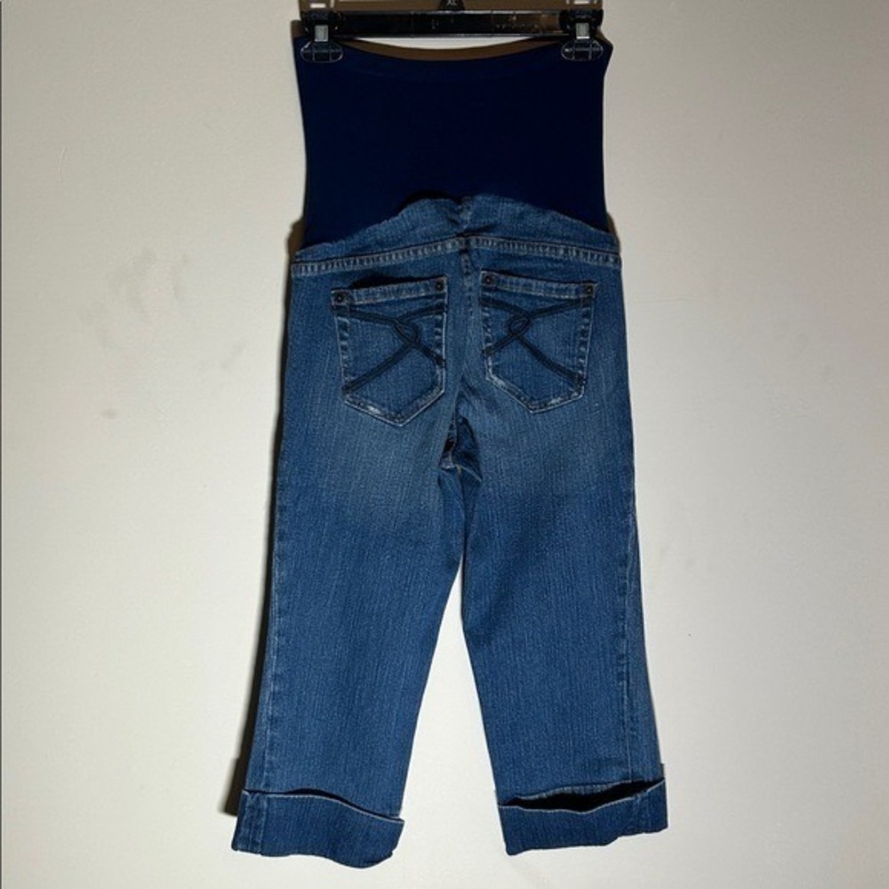 A Pea in the Pod Womens Secret Fit Belly Maternity Crop Jeans Medium Wash Size S - Picture 3 of 6